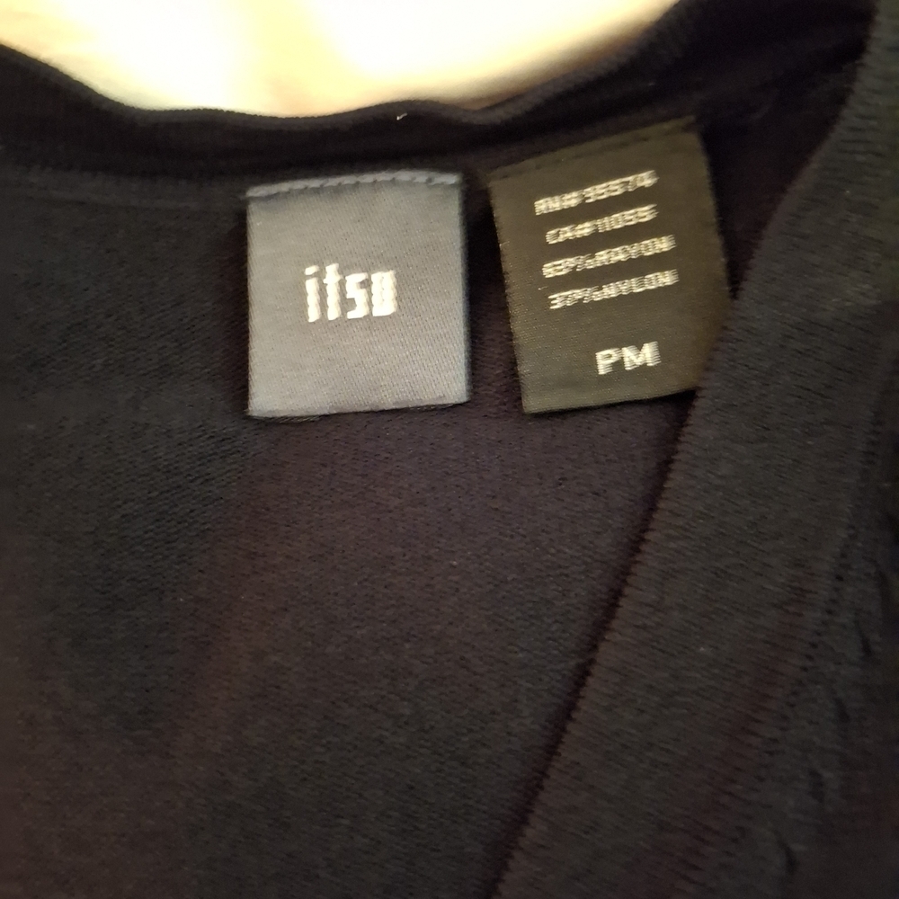 Itsu Elegant Women's Black Wrap Blouse With Metal Detail - Picture 5 of 6